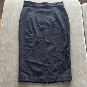 Elegant Navy Pencil Skirt